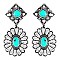 Luminous Handmade Turquoise Concho Earrings