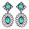 Luminous Handmade Turquoise Concho Earrings