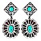 Luminous Handmade Turquoise Concho Earrings