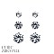 Chic Cubic Zirconia 3 PAIRS EARRINGS