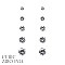 Chic Cubic Zirconia 3/4/5/6/7mm 5pair Earring