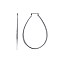 Chic 3.5/44x59mm Teardrop Hoop Earrings
