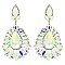 GLAM LARGE CRYSTAL TEAR EVENING EARRINGS