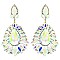 GLAM LARGE CRYSTAL TEAR EVENING EARRINGS