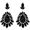 GLAM LARGE CRYSTAL TEAR EVENING EARRINGS