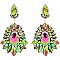 GLAM LARGE CRYSTAL TEAR EVENING EARRINGS