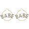 TRENDY BABE W/ 4.5MM HOOP EARRINGS
