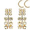 FASHIONABLE RHINESTONE EVENING HOOP EARRINGS