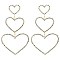 ARTSY RHINESTONE HEART DROP EARRING