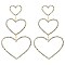 ARTSY RHINESTONE HEART DROP EARRING