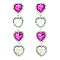 STYLISH GLASS HEART DROP EARRING