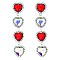 STYLISH GLASS HEART DROP EARRING