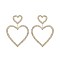 Fashion VCR-G RS Double Heart Dangle Ear