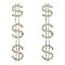 DOLLAR SIGN BLING JUMBO DROP EARRINGS