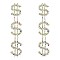 DOLLAR SIGN BLING JUMBO DROP EARRINGS