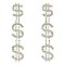 DOLLAR SIGN BLING JUMBO DROP EARRINGS