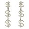 DOLLAR SIGN BLING JUMBO DROP EARRINGS