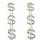 DOLLAR SIGN BLING JUMBO DROP EARRINGS