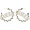 STYLISH CRYSTAL QUEEN CHAIN HOOP EARRINGS