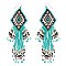 ENCHANTING WESTERN NATIVE AMERICAN SEED BEAD DANGLE EARRINGS