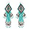 ENCHANTING WESTERN NATIVE AMERICAN SEED BEAD DANGLE EARRINGS