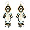 ENCHANTING WESTERN NATIVE AMERICAN SEED BEAD DANGLE EARRINGS