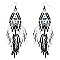 WESTERN NATIVE AMERICAN SEED BEAD FRINGE EARRINGS