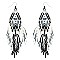 WESTERN NATIVE AMERICAN SEED BEAD FRINGE EARRINGS