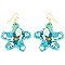 ALLURING STARFISH SEED BEAD DANGLE EARRINGS
