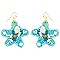 ALLURING STARFISH SEED BEAD DANGLE EARRINGS