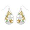ALLURING SEA LIFE CORAL REEF STARFISH CUTOUT EARRINGS