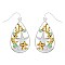 ALLURING SEA LIFE CORAL REEF STARFISH CUTOUT EARRINGS