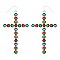 ENCHANTING WESTERN ACRYLIC STONE EARRINGS - CROSS