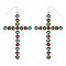 ENCHANTING WESTERN ACRYLIC STONE EARRINGS - CROSS