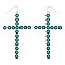 ENCHANTING WESTERN ACRYLIC STONE EARRINGS - CROSS