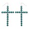 ENCHANTING WESTERN ACRYLIC STONE EARRINGS - CROSS