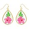 NATURAL DRIED FLOWER TEARDROP EARRINGS RESIN FLORAL JEWELRY
