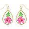 NATURAL DRIED FLOWER TEARDROP EARRINGS RESIN FLORAL JEWELRY