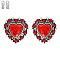 CHARMING WESTERN HEART CLIP ON EARRINGS