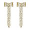 4 INCH BOW RIBBON FRINGE EARRINGS with crystals