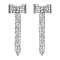 4 INCH BOW RIBBON FRINGE EARRINGS with crystals