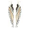 Angel Wing Beaded Fringe Tassel Earrings