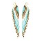 Angel Wing Beaded Fringe Tassel Earrings