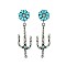 TRENDY WESTERN CACTUS FLOWER DANGLE EARRINGS