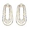 FASHION LAYERED RHINESTONE DROP EARRINGS