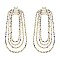 FASHION LAYERED RHINESTONE DROP EARRINGS