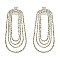 FASHION LAYERED RHINESTONE DROP EARRINGS