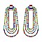 FASHION LAYERED RHINESTONE DROP EARRINGS