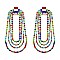 FASHION LAYERED RHINESTONE DROP EARRINGS