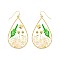 NATURAL STYLISH RESIN DRIED FLOWER TEARDROP EARRINGS